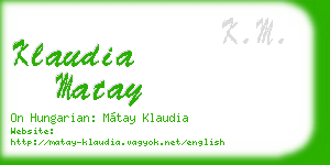 klaudia matay business card